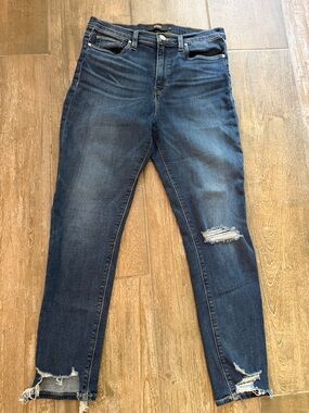 Hudson Jeans Dark Blue Distressed Skinny Jeans